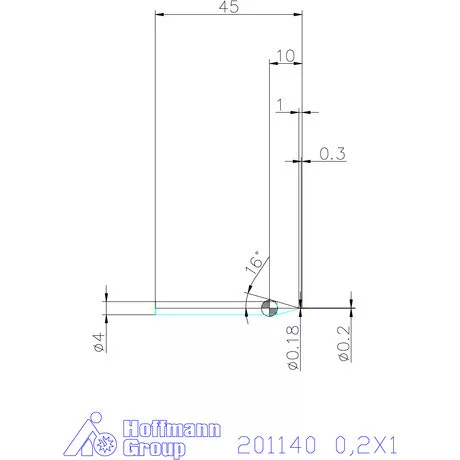 Garant VHM mikromaró 0,2X1 mm