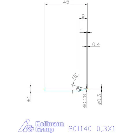Garant VHM mikromaró 0,3X1 mm