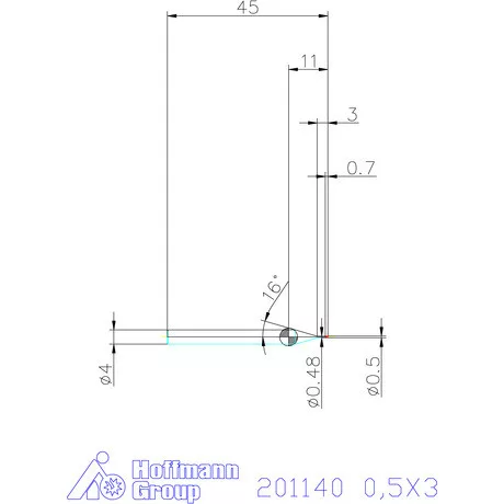 Garant VHM mikromaró 0,5X3 mm