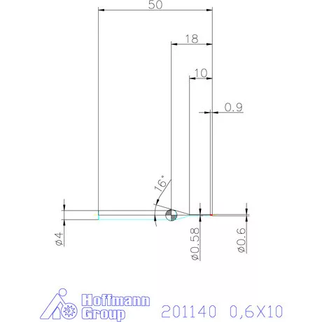 Garant VHM mikromaró 0,6X10 mm