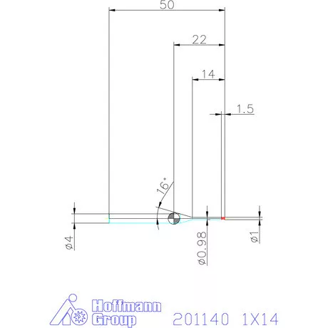 Garant VHM mikromaró 1X14 mm