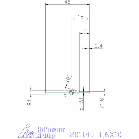 Garant VHM mikromaró 1,6X10 mm