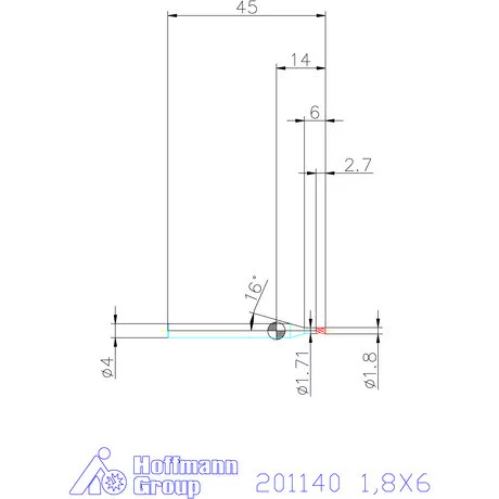 Garant VHM mikromaró 1,8X6 mm