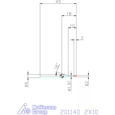 Garant VHM mikromaró 2X10 mm
