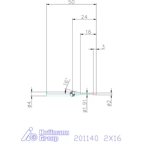 Garant VHM mikromaró 2X16 mm