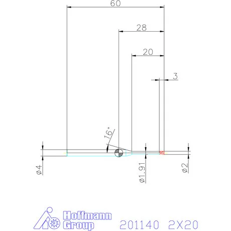 Garant VHM mikromaró 2X20 mm