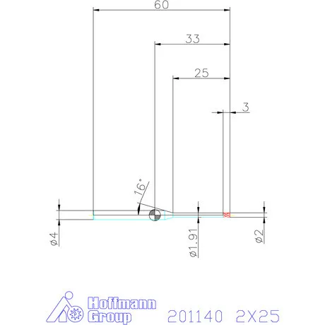 Garant VHM mikromaró 2X25 mm