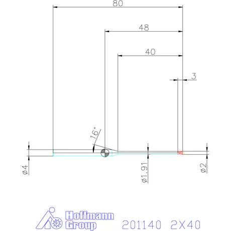 Garant VHM mikromaró 2X40 mm