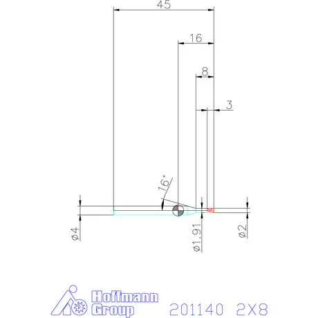 Garant VHM mikromaró 2X8 mm
