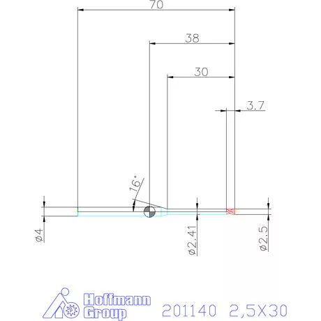Garant VHM mikromaró 2,5X30 mm