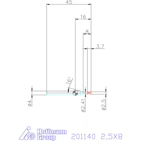 Garant VHM mikromaró 2,5X8 mm