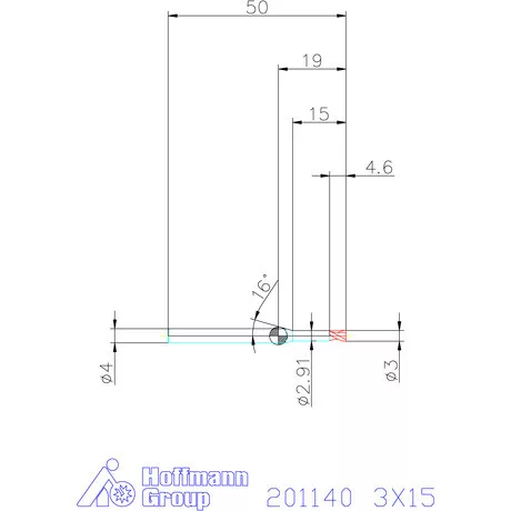 Garant VHM mikromaró 3X15 mm