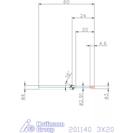 Garant VHM mikromaró 3X20 mm