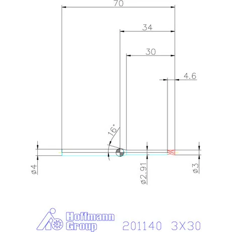 Garant VHM mikromaró 3X30 mm
