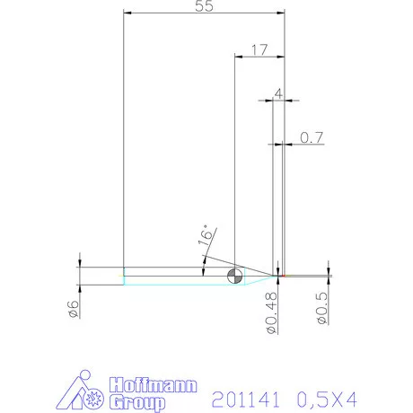 Garant VHM-mini-maró 0,5X4 mm
