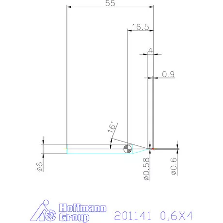 Garant VHM-mini-maró 0,6X4 mm