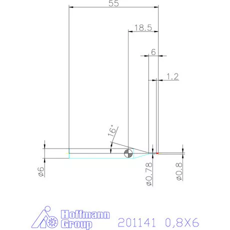 Garant VHM-mini-maró 0,8X6 mm