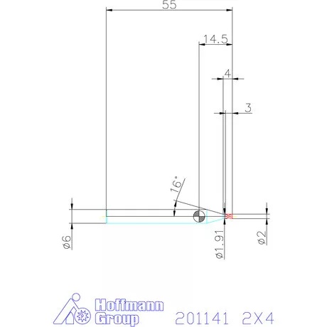 Garant VHM-mini-maró 2X4 mm