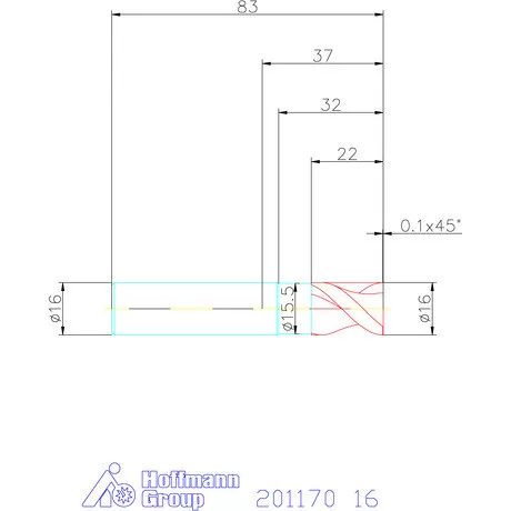 Garant VHM maró DIN 6535 HA 16 mm