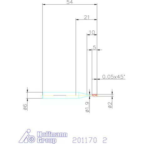 Garant VHM maró DIN 6535 HA 2 mm