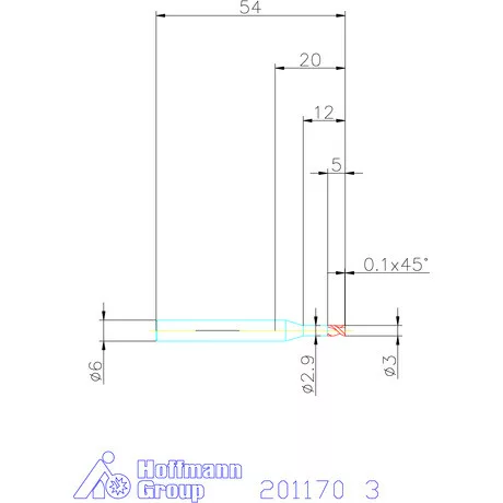 Garant VHM maró DIN 6535 HA 3 mm