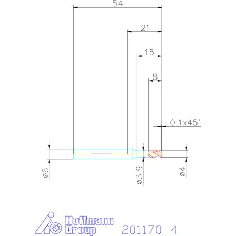 Garant VHM maró DIN 6535 HA 4 mm