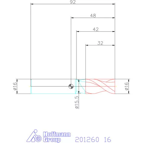 Garant Garant Master Alu VHM szármaró DIN 6535 HA 16 mm