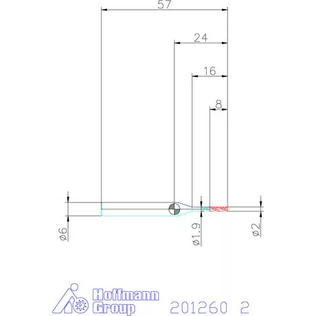 Garant Garant Master Alu VHM szármaró DIN 6535 HA 2 mm