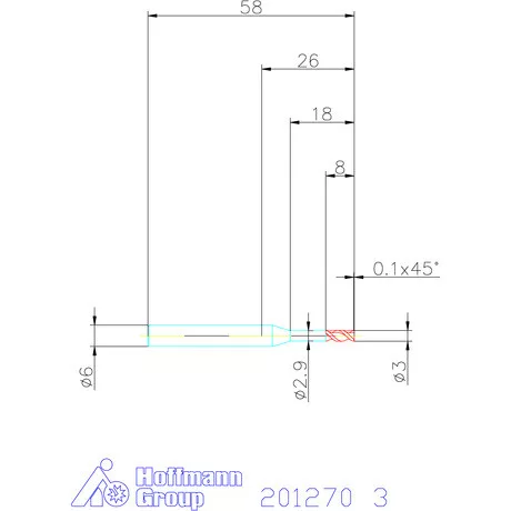 Garant VHM maró DIN 6535 HA 3 mm