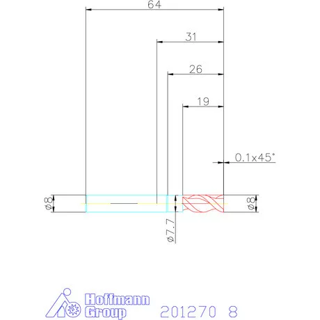 Garant VHM maró DIN 6535 HA 8 mm