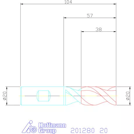 Holex VHM maró DIN 6535 HB 20 mm