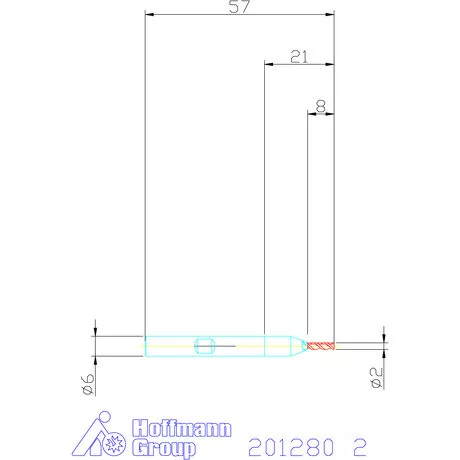 Holex VHM maró DIN 6535 HB 2 mm