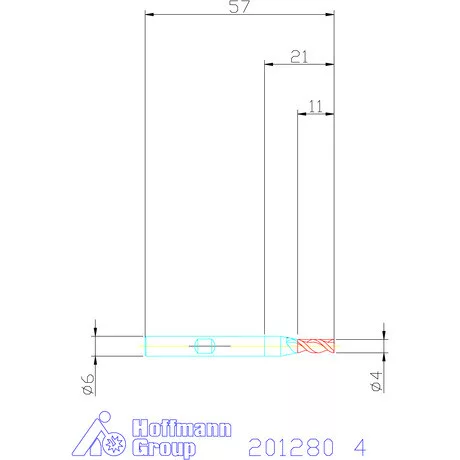 Holex VHM maró DIN 6535 HB 4 mm