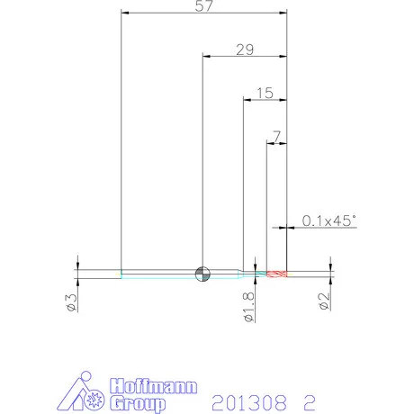 Garant VHM maró 2 mm