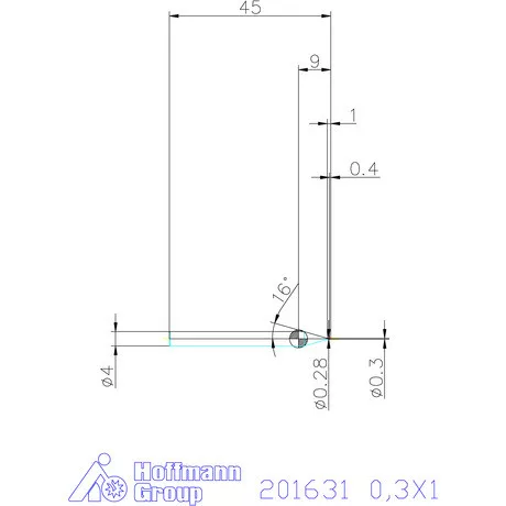 Garant Garant Diabolo VHM mikromaró 0,3X1 mm