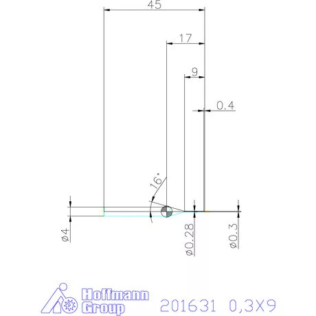 Garant Garant Diabolo VHM mikromaró 0,3X9 mm