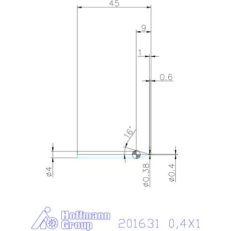 Garant Garant Diabolo VHM mikromaró 0,4X1 mm