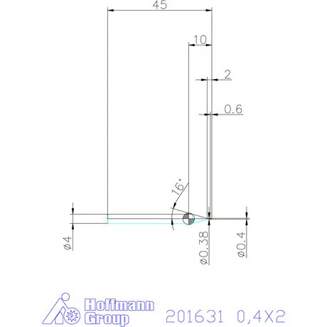 Garant Garant Diabolo VHM mikromaró 0,4X2 mm