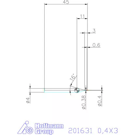 Garant Garant Diabolo VHM mikromaró 0,4X3 mm