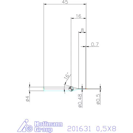 Garant Garant Diabolo VHM mikromaró 0,5X8 mm