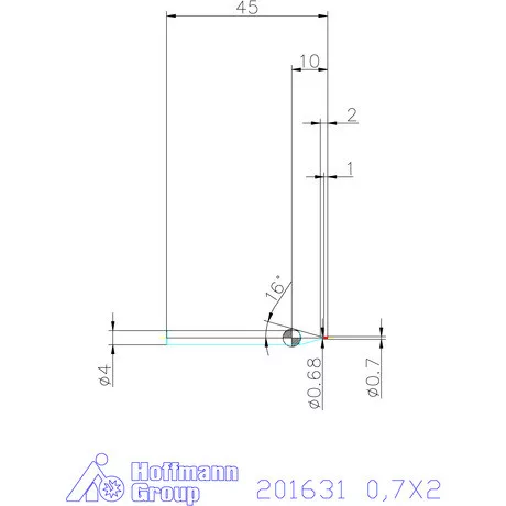 Garant Garant Diabolo VHM mikromaró 0,7X2 mm