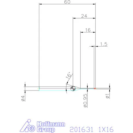 Garant Garant Diabolo VHM mikromaró 1X16 mm