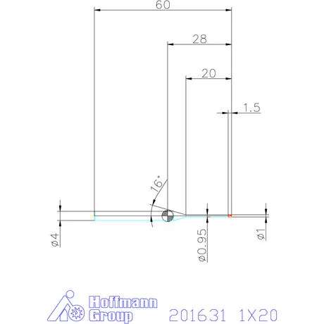 Garant Garant Diabolo VHM mikromaró 1X20 mm