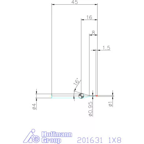 Garant Garant Diabolo VHM mikromaró 1X8 mm