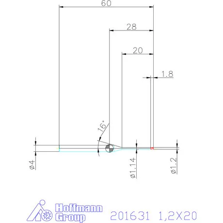Garant Garant Diabolo VHM mikromaró 1,2X20 mm