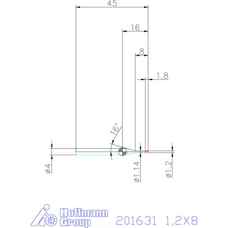 Garant Garant Diabolo VHM mikromaró 1,2X8 mm