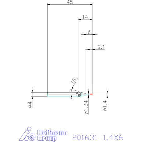 Garant Garant Diabolo VHM mikromaró 1,4X6 mm