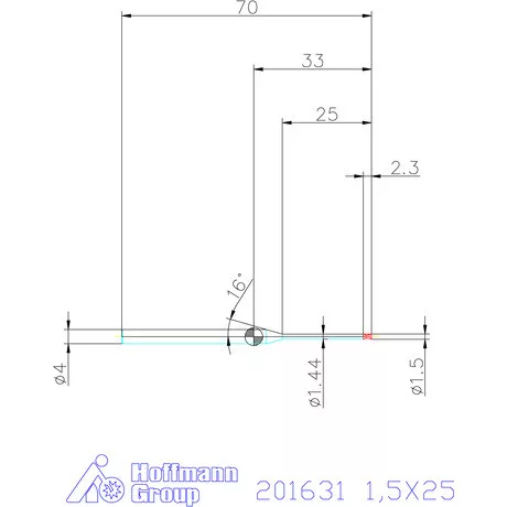Garant Garant Diabolo VHM mikromaró 1,5X25 mm