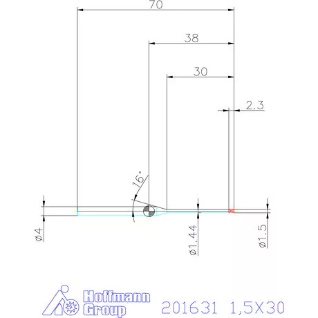 Garant Garant Diabolo VHM mikromaró 1,5X30 mm