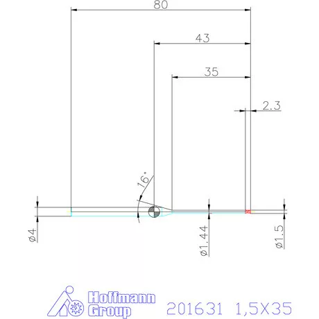 Garant Garant Diabolo VHM mikromaró 1,5X35 mm